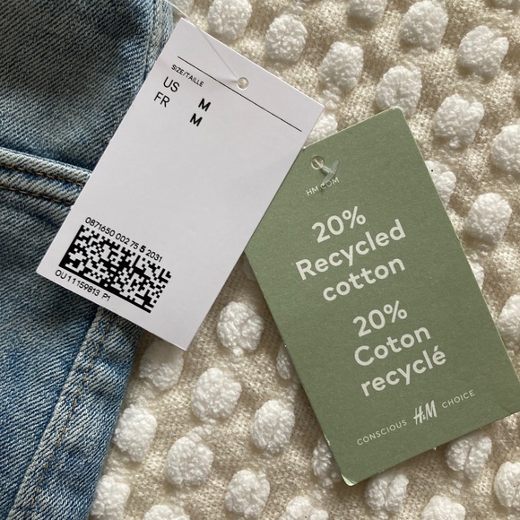 H&M Mama maternity midi jean denim shorts inseam 3” NWT - Picture 3 of 6